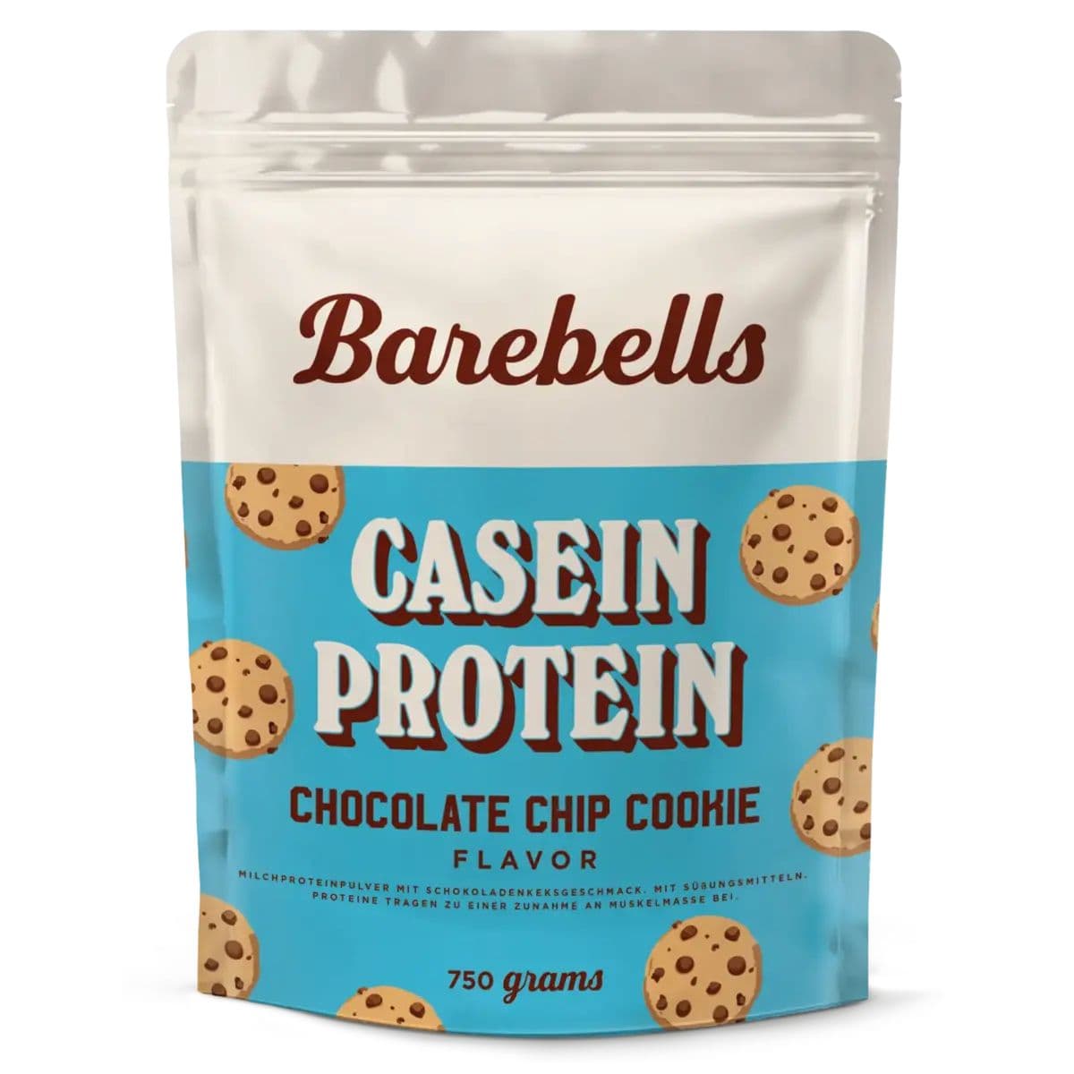 Barebells - Kaseinprotein - Chokladkakor med chokladbitar, 750 g – Barebells förpackning