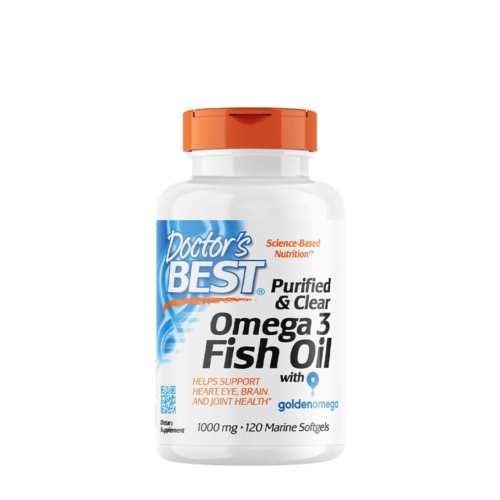 Doctor's Best - Purified & Clear Omega 3 Fish Oil - 120 Marine Softgels