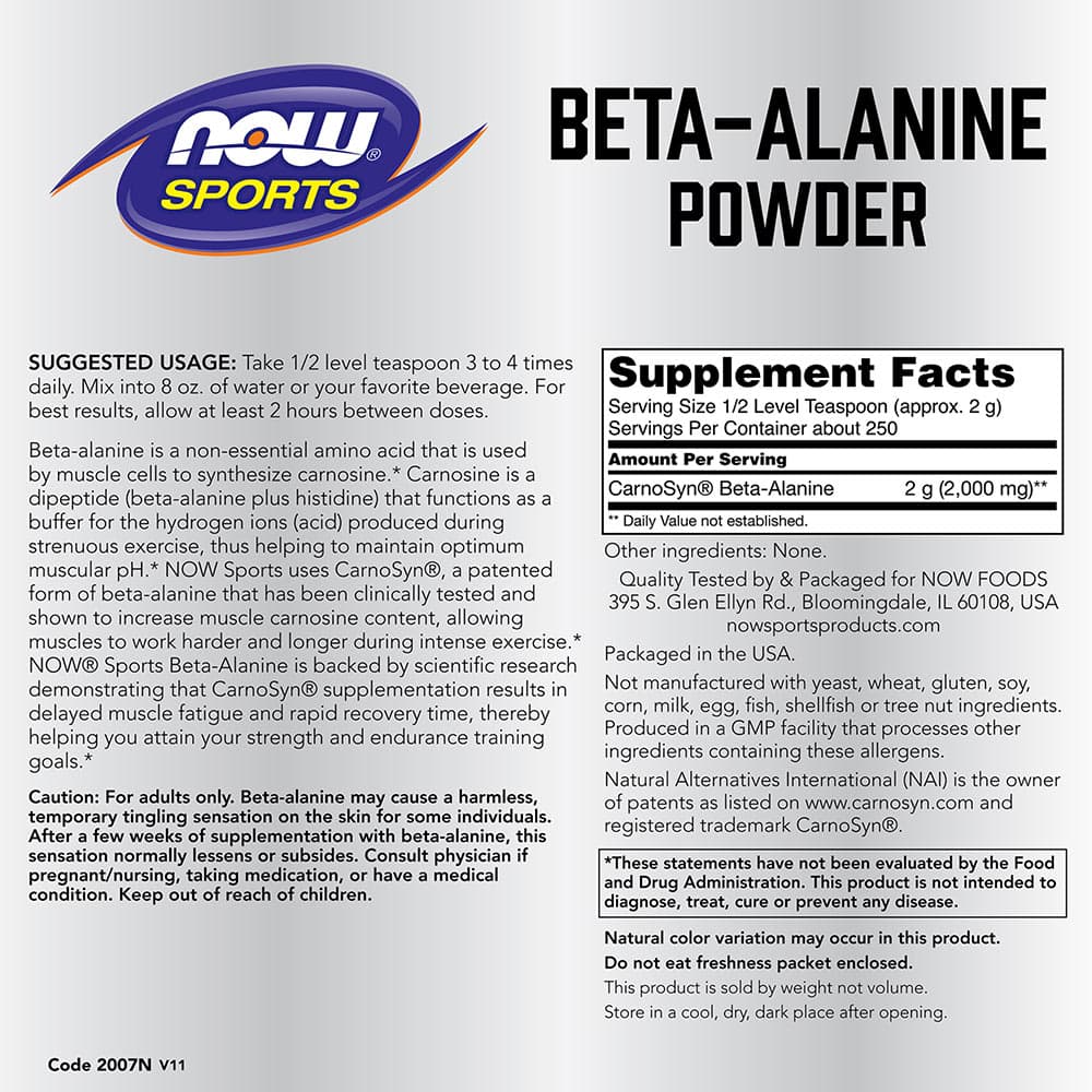 NOW Foods - Beta-Alanine Powder 500g