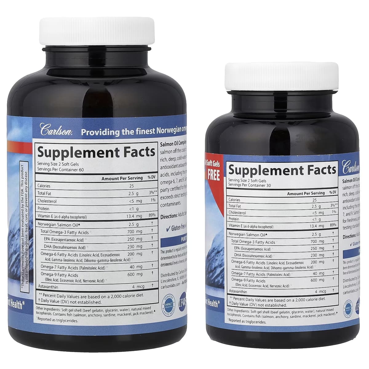 Carlson Labs - Norwegian Salmon Oil Complete - 120 Soft Gels