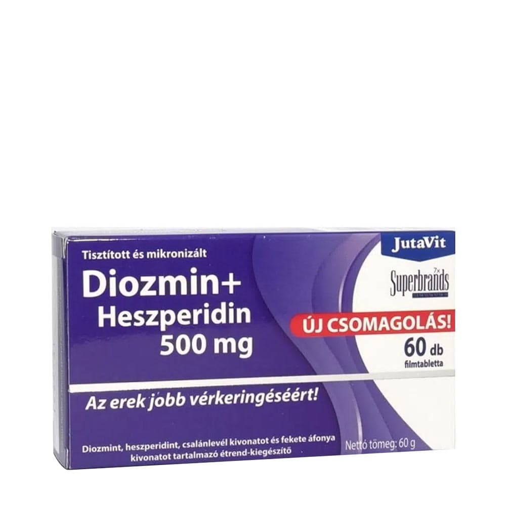 JutaVit - Diozmin + Heszperidin 500 mg, 60 Tabs – Jutavit förpackning