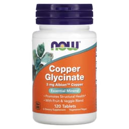 NOW Foods - Copper Glycinate - 120 Tabs