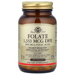 Solgar Folate 1333mcg Dfe 800mcg Folic Acid 250 Tabs