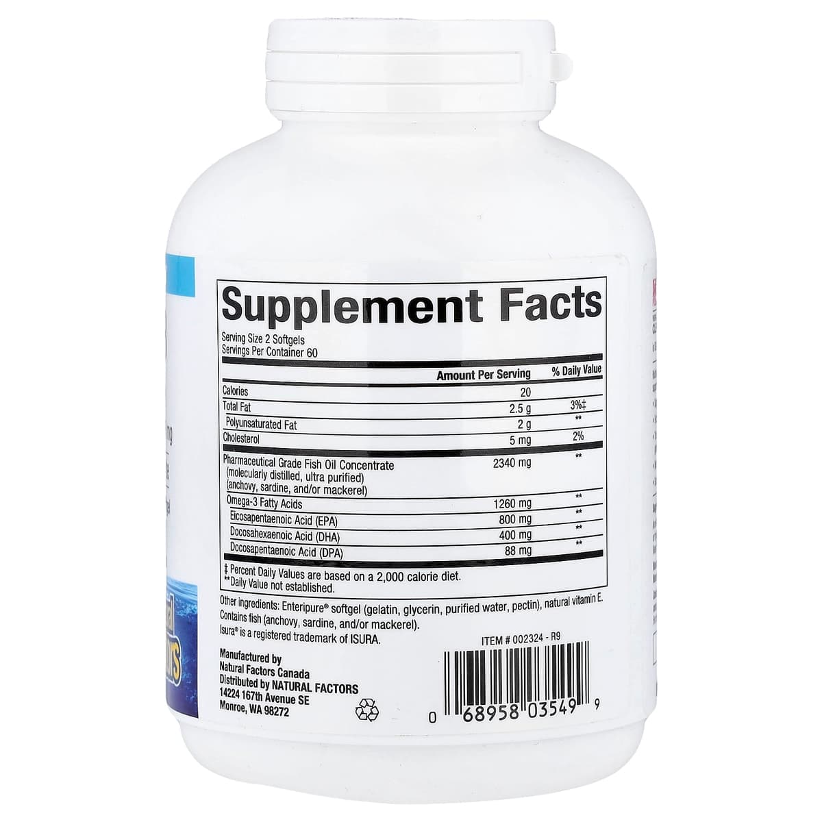 Natural Factors - 1260mg - 120 Sgels