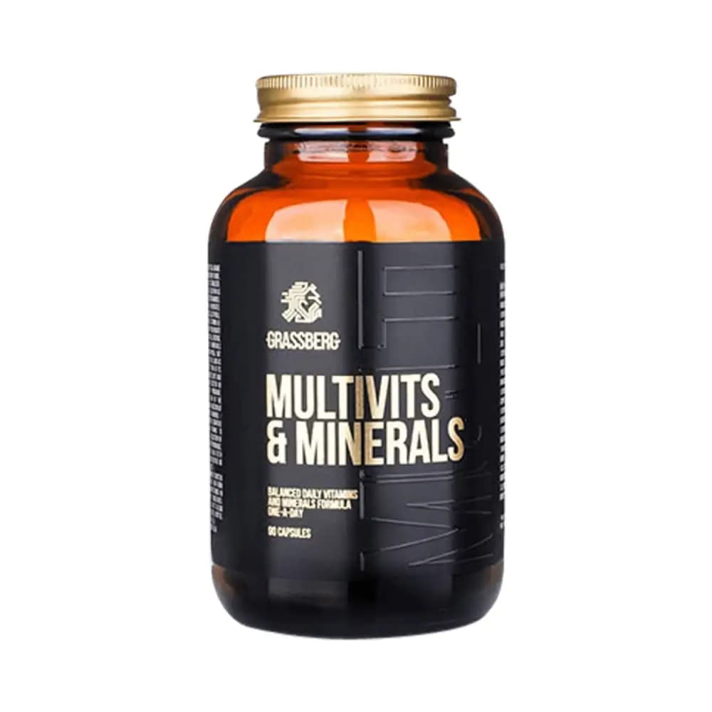 Grassberg - Multivits & Minerals - Unflavoured - 60 capsules – Grassberg förpackning
