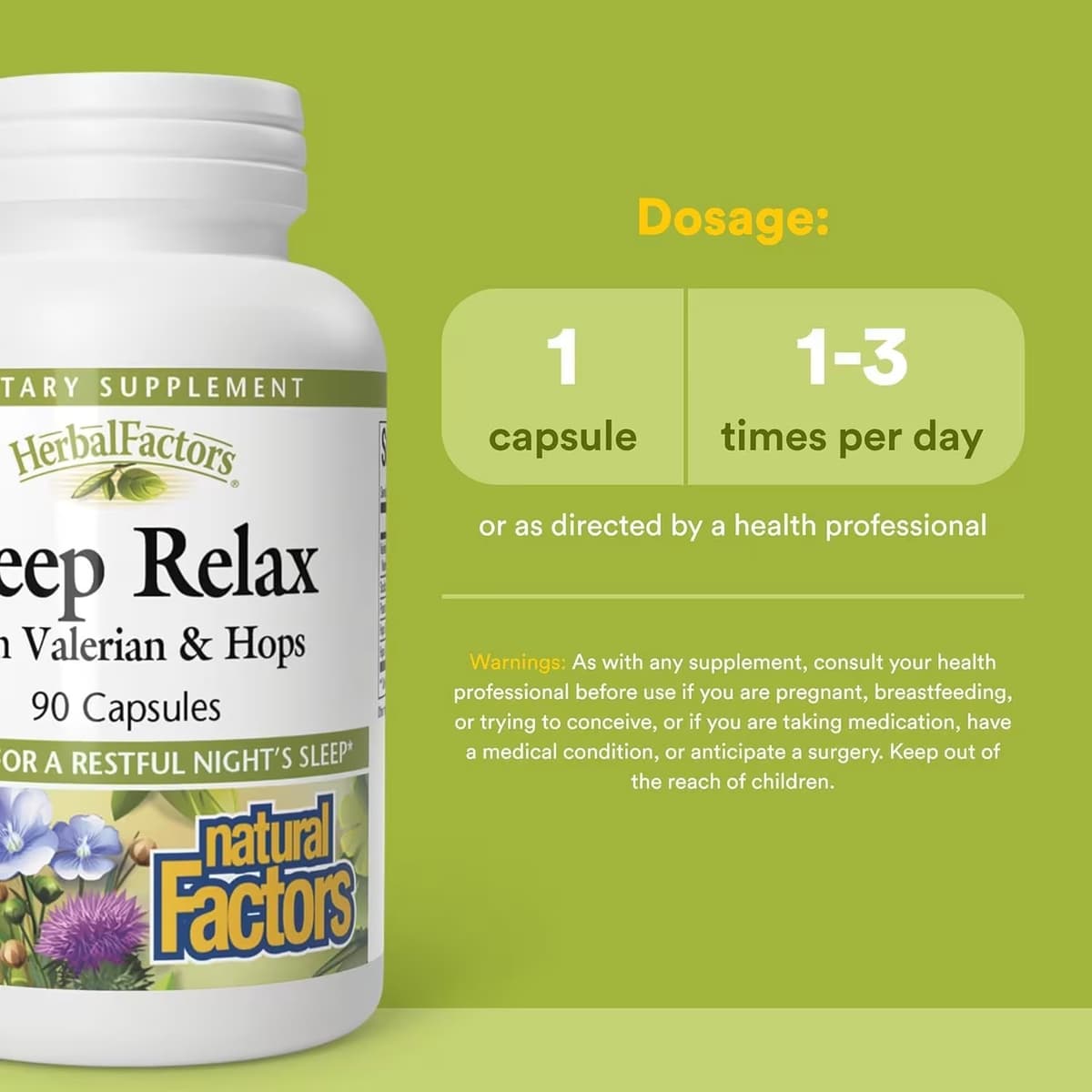 Natural Factors - Sleep Relax Formula - 90 Caps
