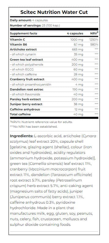 Scitec Nutrition - Water Cut - 100 Caps