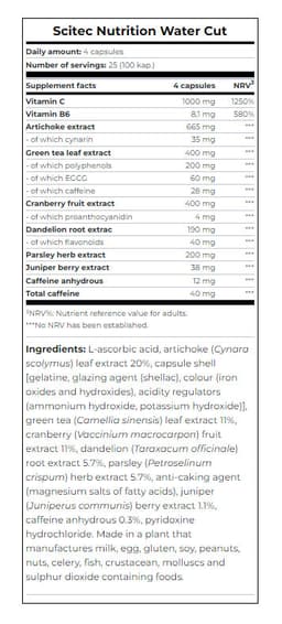 Scitec Nutrition - Water Cut - 100 Caps