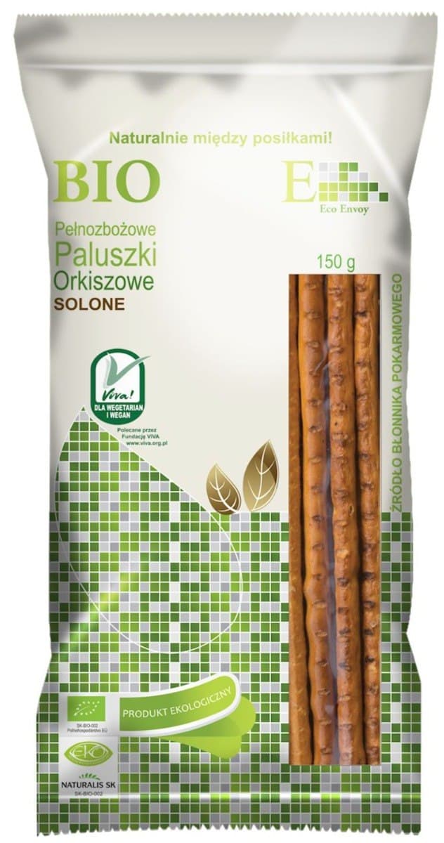 Eco Envoy - Whole Grain Spelt Sticks - 150g – Eco Envoy förpackning