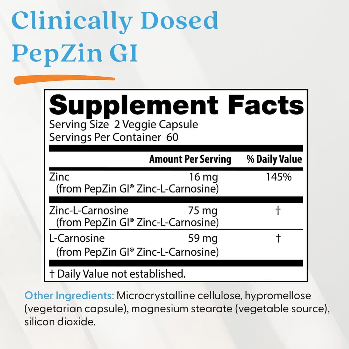 Doctor's Best - PepZin GI Zinc-L-Carnosine Complex