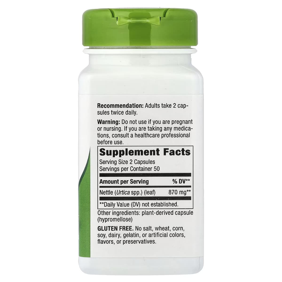 Nature'S Way - Nettle Leaf - 100 Caps