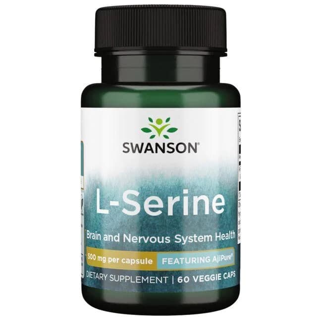 Swanson - L-Serine - 500mg - 60 Vcaps – Swanson förpackning