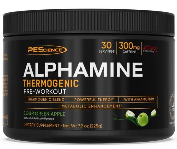 Pescience - Alphamine, Sour Green Apple - 180g – PEScience förpackning