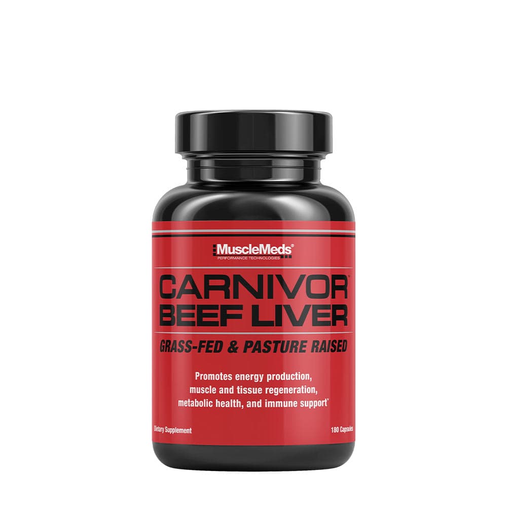 MuscleMeds - Carnivor Beef Liver - 180 Caps – MuscleMeds förpackning