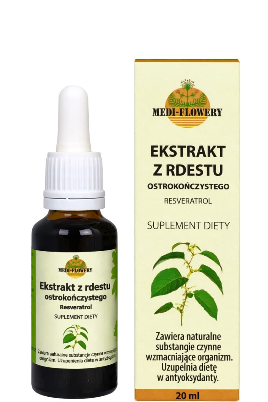 Medi-Flowery - Japanese Knotweed Extract - 20ml – Medi-Flowery förpackning
