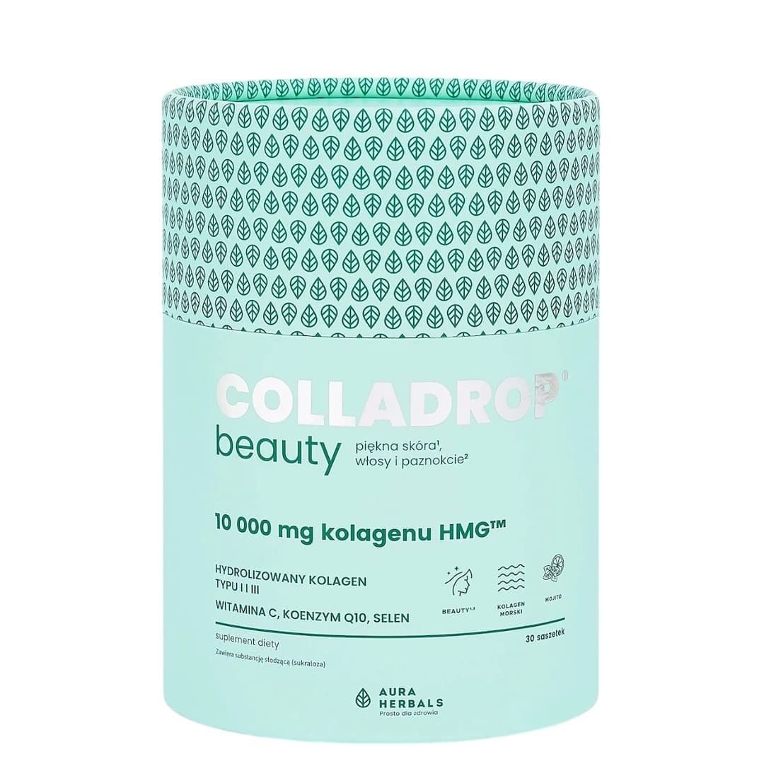 Aura Herbals - Beauty Hmg Collagen 10000mg (Mojito - 30 Sachets) – Aura Herbals förpackning