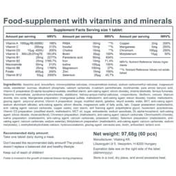Vitaking - 9 Month Multivitamin - 60 Tabs