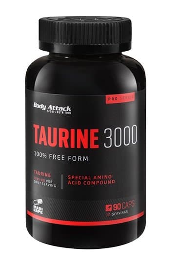 Body Attack - Taurin 3000 - 90 kapslar – Body Attack förpackning
