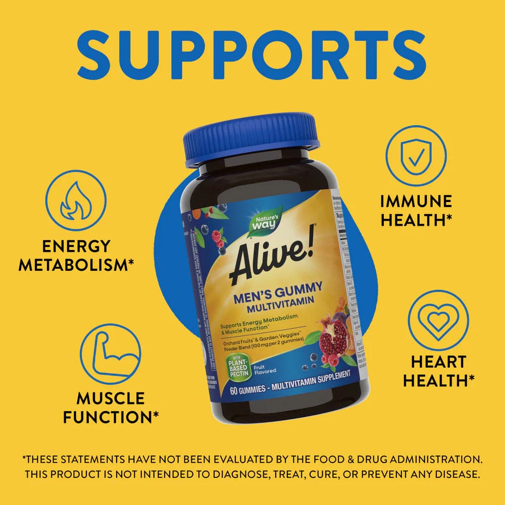 Nature's Way - Mænds Gummy Multivitamin - 60 Gummier