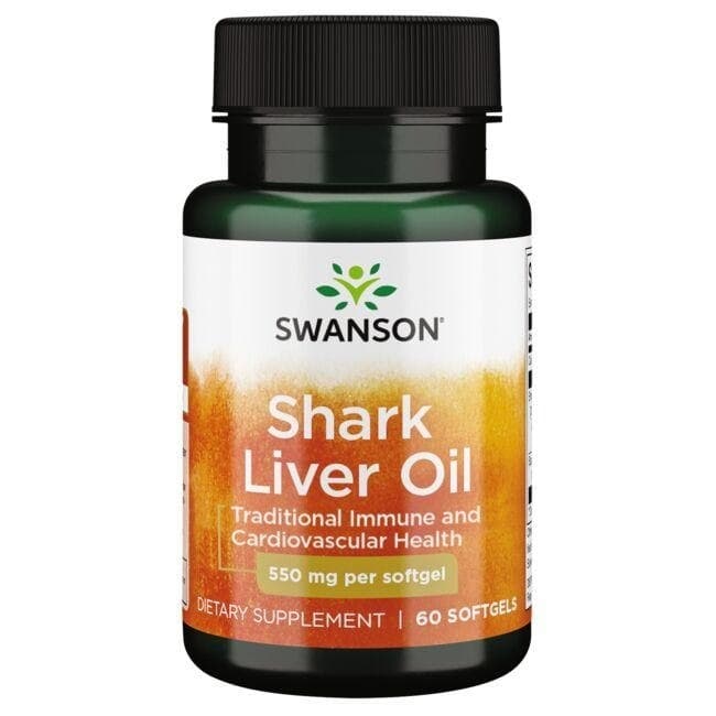 Swanson - Shark Liver Oil - 60 Softgels – Swanson förpackning