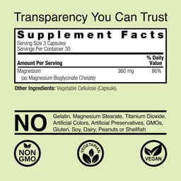 Nature'S Answer - High Absorption Magnesium Glycinate - 90 Vegetarian Capsules