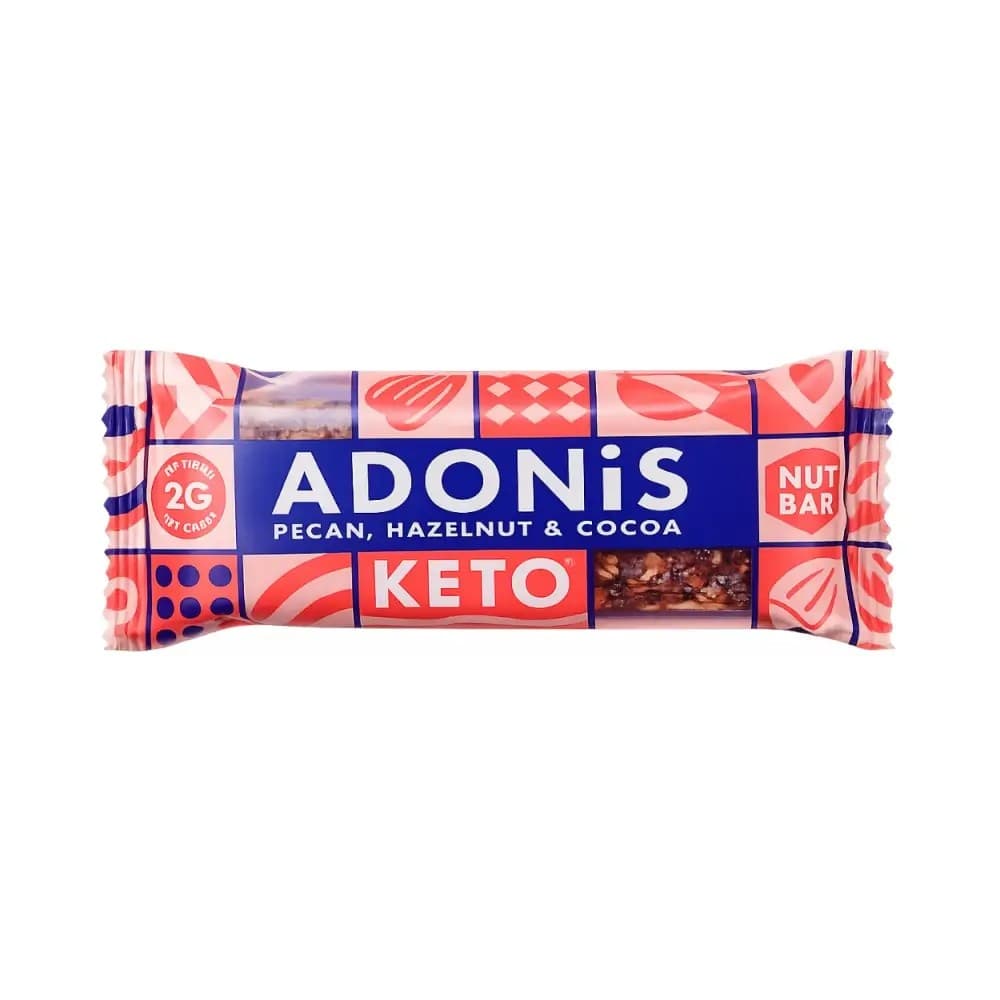 Adonis Foods Keto Nut Bar Pecan - Hazelnut & Cocoa - 35g