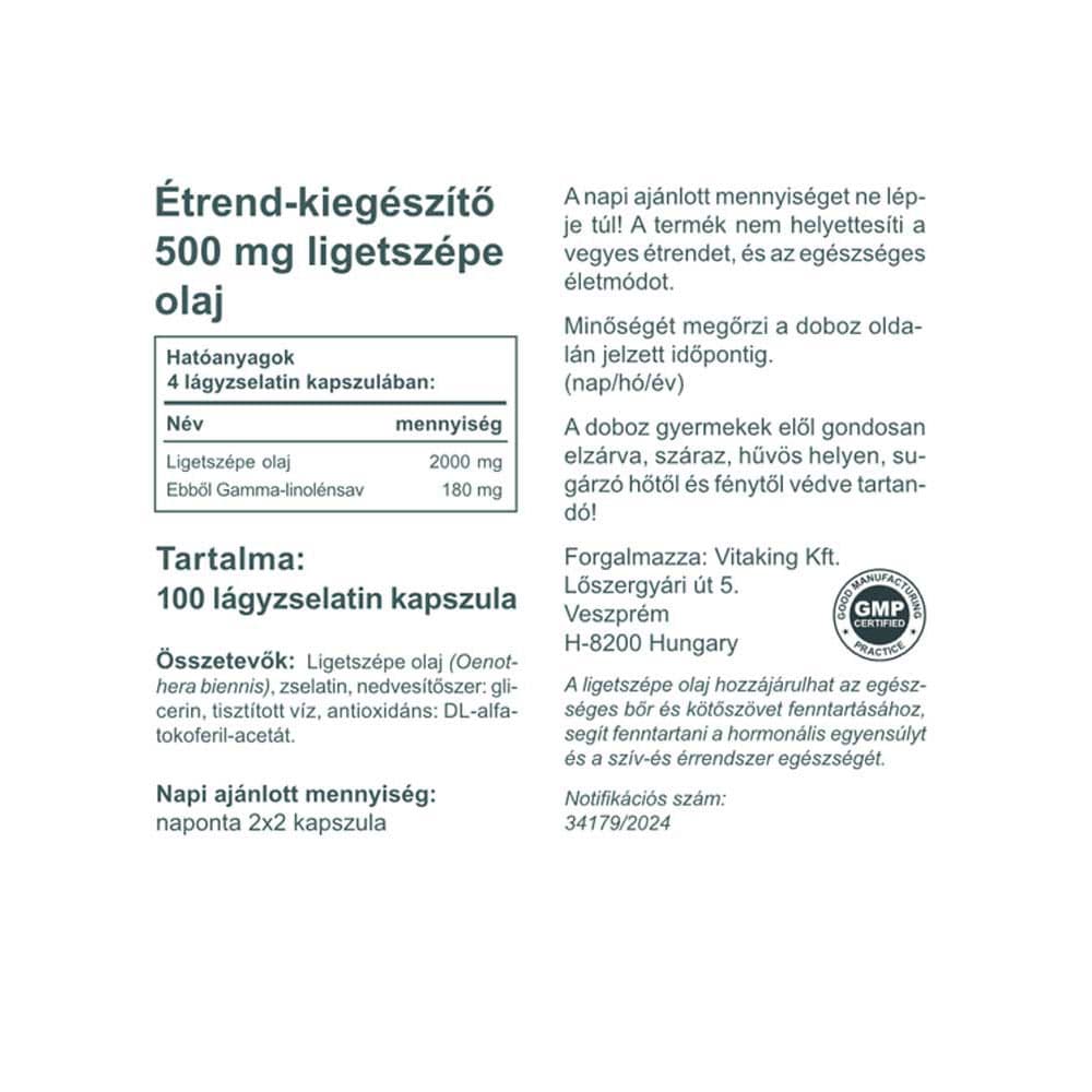 Vitaking - Aftenstjerneolie - 100 Kapsler
