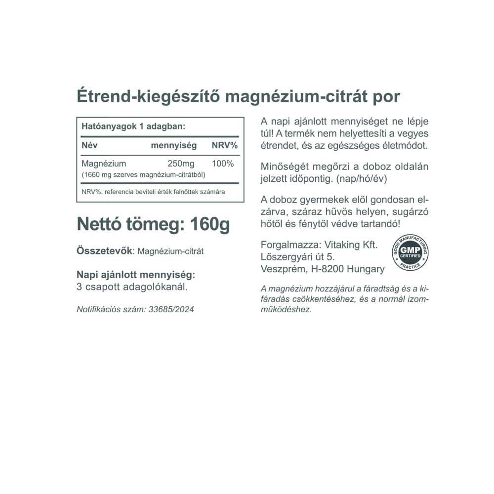 Vitaking - Magnesiumsitraatti-jauhe - 160g