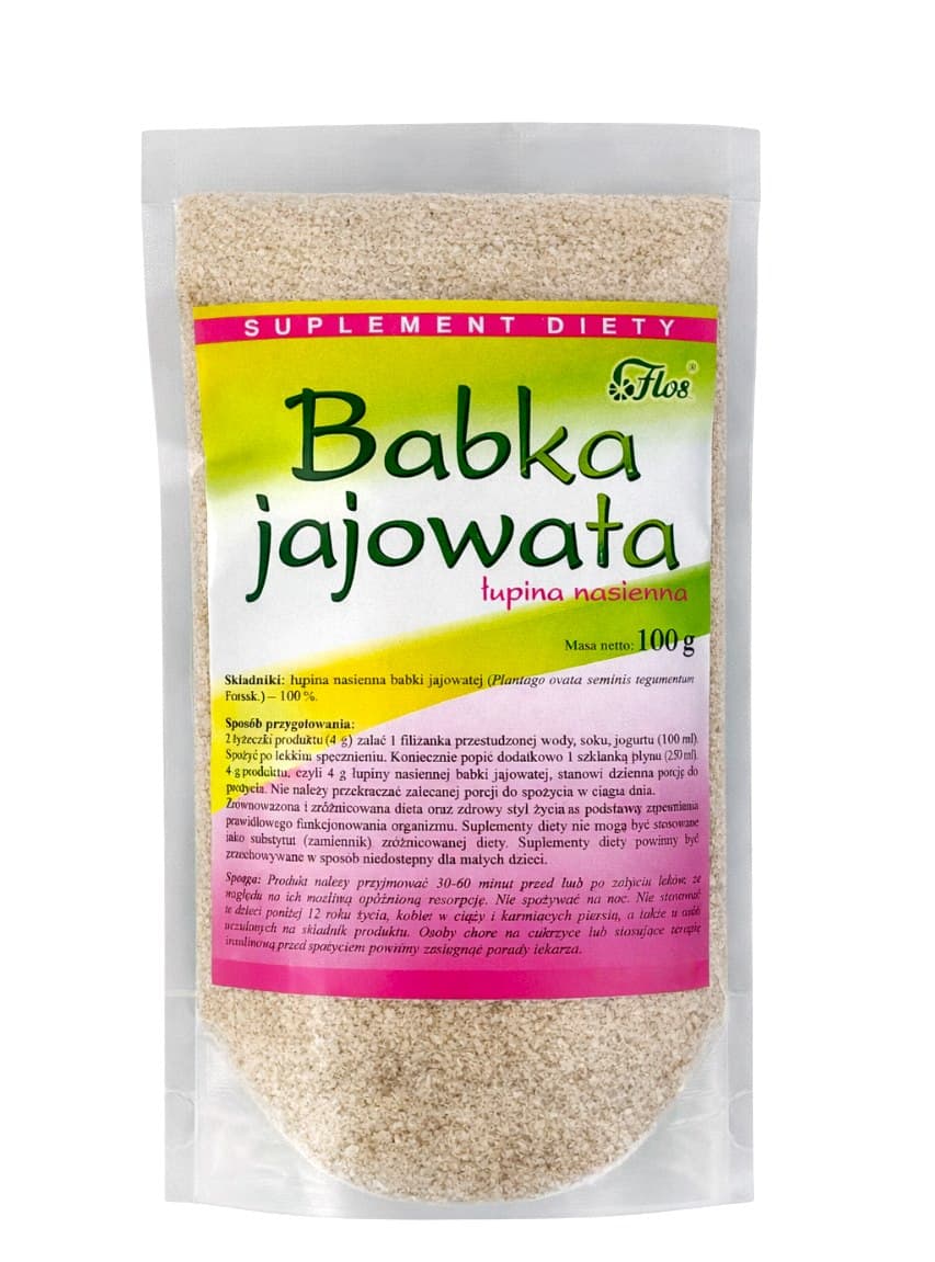 Flos - Egg Psyllium Husk 100g – Flos förpackning