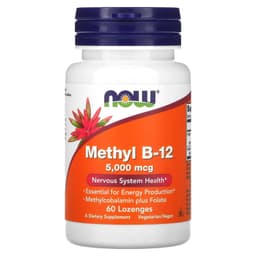 NOW Foods - Methyl B-12 5000mcg Lozenges - 60 Count