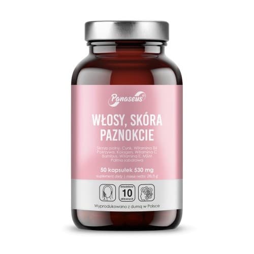 Panaseus - Włosy, Skóra Paznokcie - 50 Caps – Panaseus förpackning