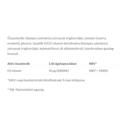 Jutavit - D3-Vitamin 2000 Ne - 40 Db (40 Sgels/Lágykapsúla)