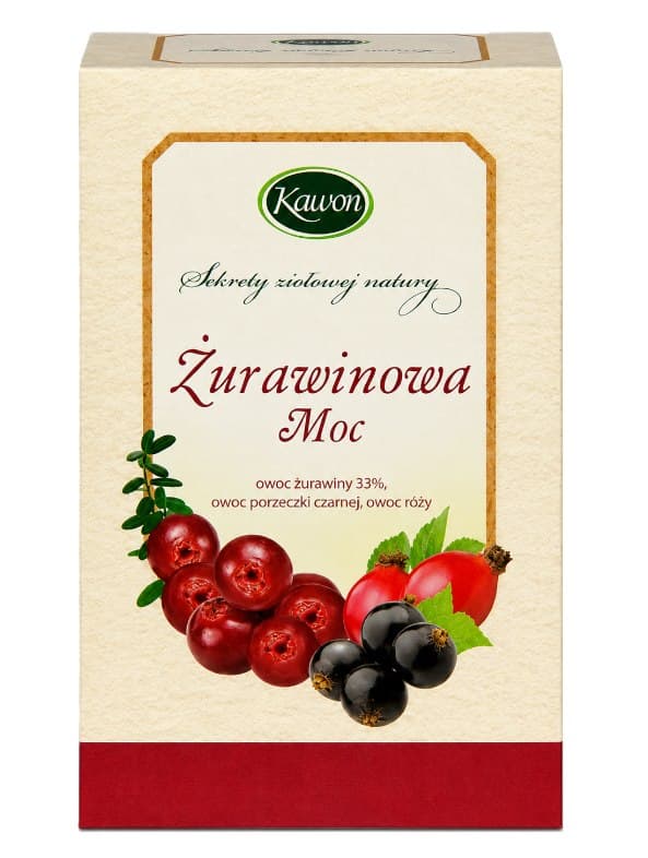 Kawon - Herbatka Żurawinowa Moc fix 20x3g – Kawon förpackning