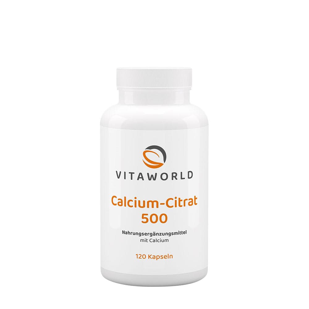 Vitaworld Calcium Citrate 500 - 120 Caps – Vitaworld förpackning