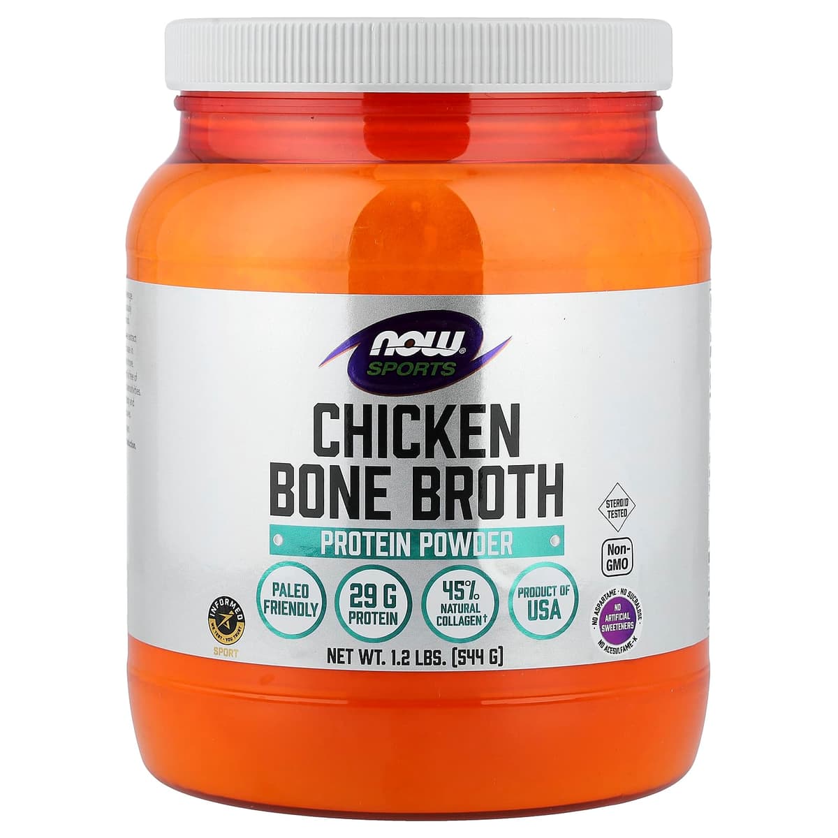 NOW Foods - Kyllingebenbouillon Proteinpulver