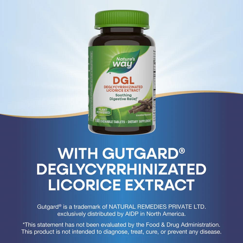 Nature's Way - DGL - 100 Chewable Tablets