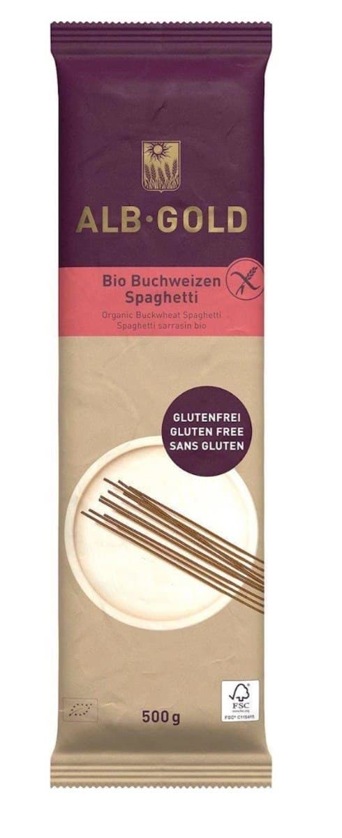 Alb-Gold - Organic Buckwheat Spaghetti - 500g – Alb-Gold förpackning
