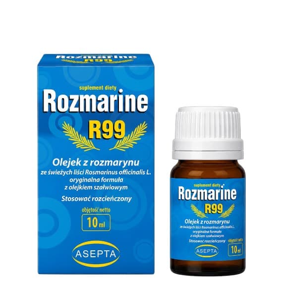 Asepta - Rosemary R99 10ml - Rosemary Oil + Sage Oil – Asepta förpackning