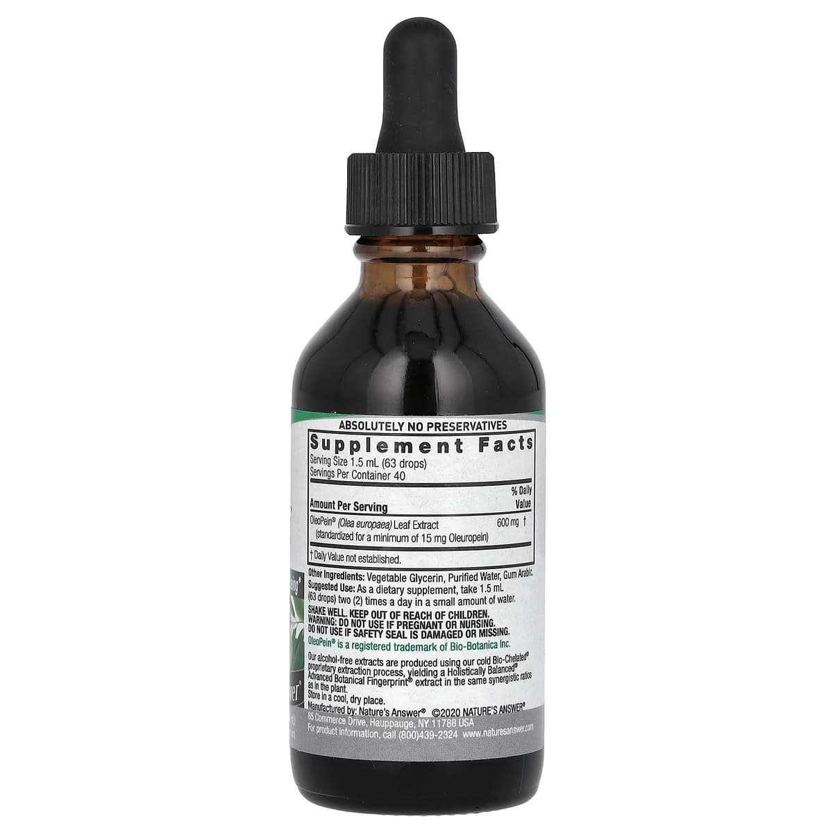 Nature's Answer - Olive Leaf Extract - 60ml