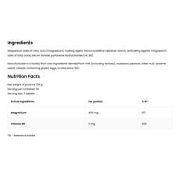 OstroVit - Magnesium Citrate 400 mg + B6