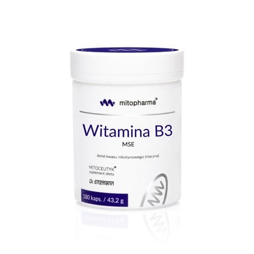 Mitopharma - Vitamin B3 - 180 Caps – Mitopharma förpackning