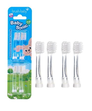 Brush-Baby - Baby Sonic Replacement Heads - 4 pack – brush-baby förpackning