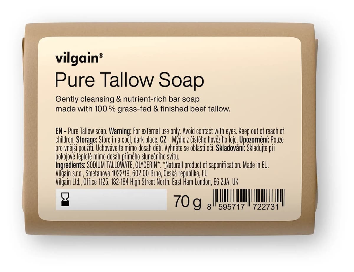Vilgain - Pure Tallow Soap – Vilgain förpackning