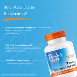Doctor's Best - Trans-Resveratrol 600 - 60 Vcaps