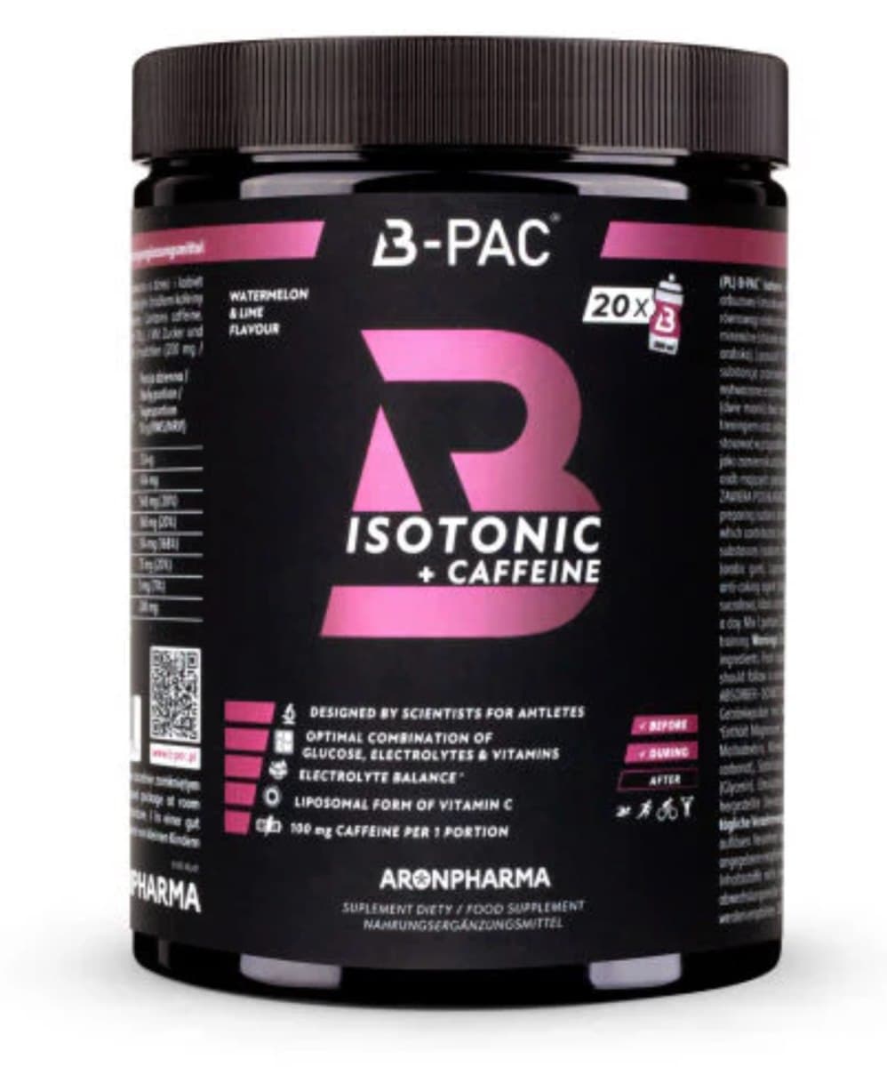 Aronpharma - B-PAC Isotonic + Caffeine – Aronpharma förpackning