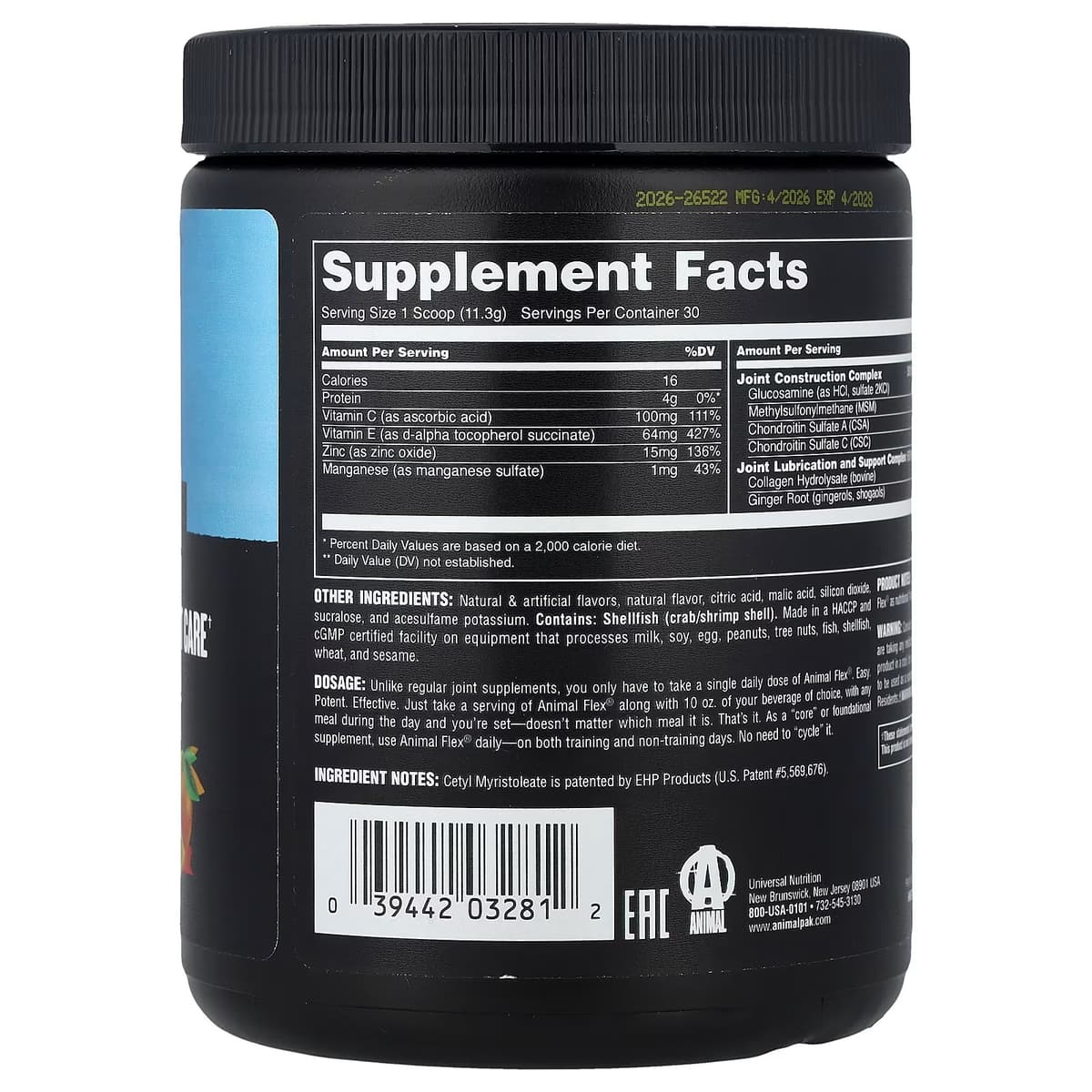 Universal Nutrition - Animal Flex - Joint Support Supplement - 348g