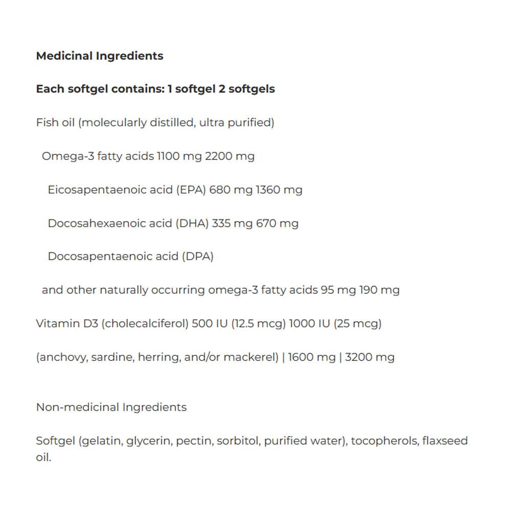 Natural Factors - regenerLife Omega-3+D - 90 Softgels