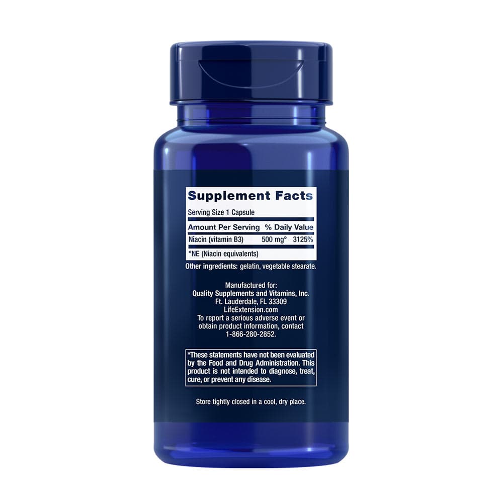 Life Extension - Vitamin B3 Niacin - 100 Capsules