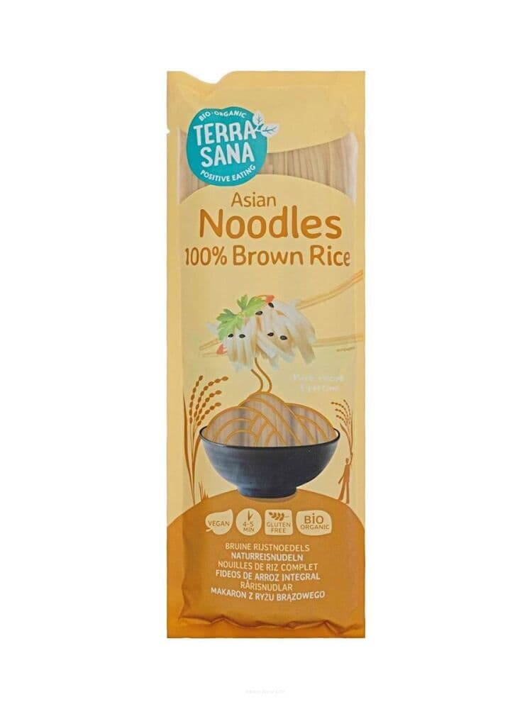 Terra Sana - Asian Noodles 100% Brown Rice - 250g – Terra Sana förpackning