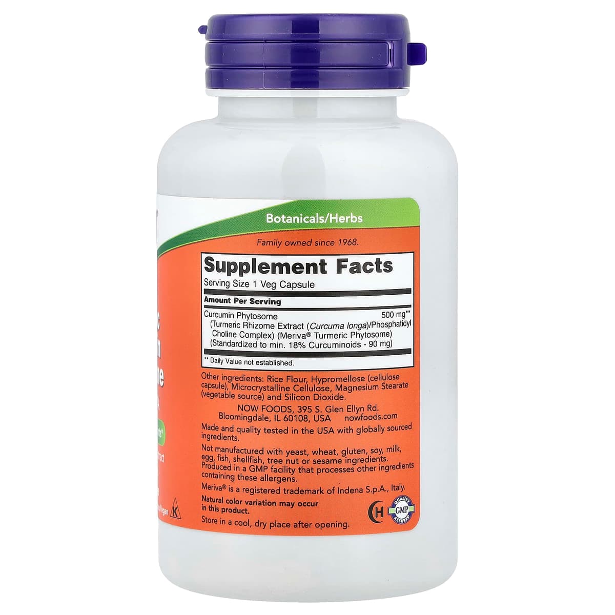 Now Foods - Curcumin Phytosome - 500mg, 60 Vcaps